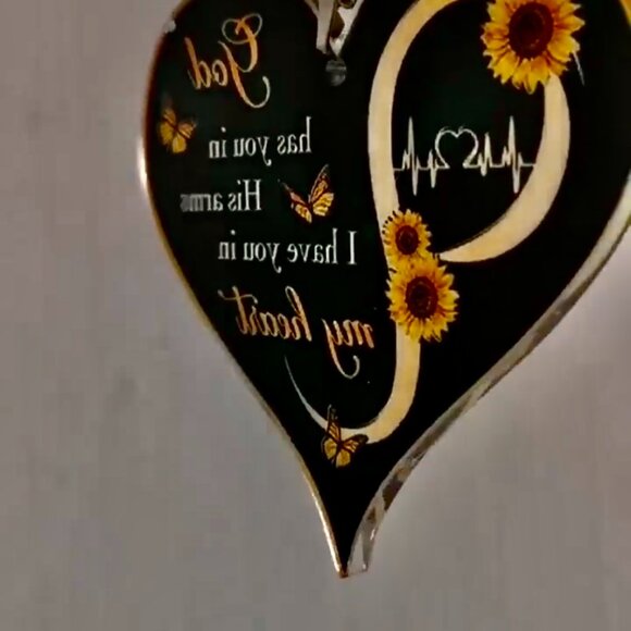 "Elevate Your Ride: Creative Cross Heart Shaped Car Rearview Mirror Pendant" 🚗✨ - Picture 4 of 9